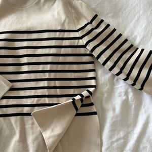 Striped tunic sweater